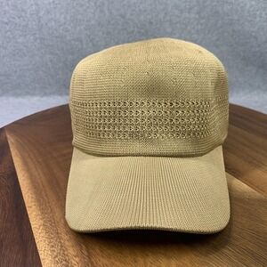 DOBBS Hat Cap Fitted Men L/XL Camel Stitch Knit Mesh Ventilated Lightweight Golf
